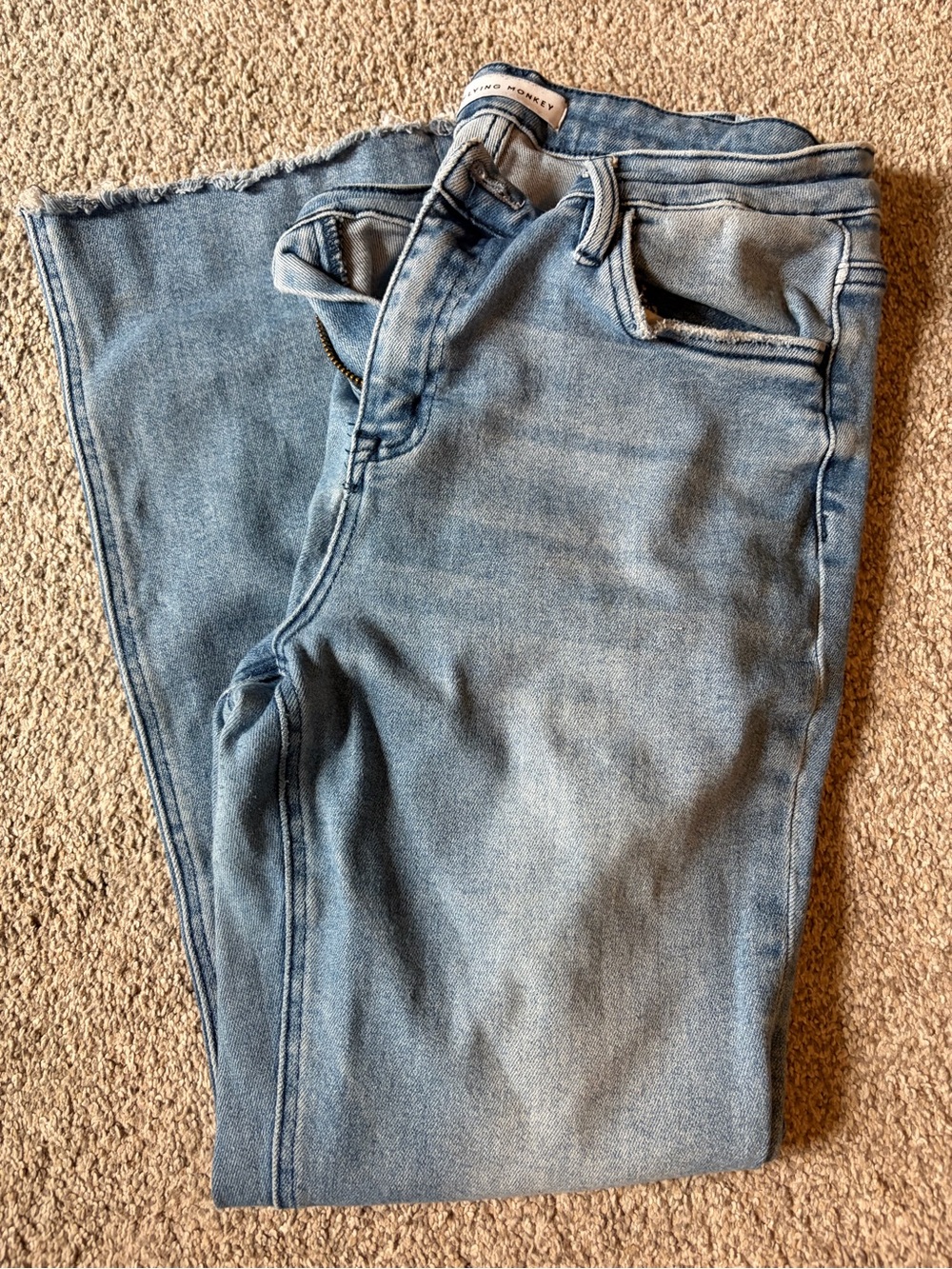 Flying Monkey Light Blue Slim Straight Jeans